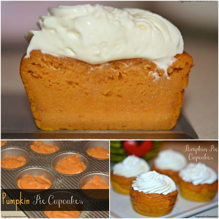 Cupcakes with Cream Cheese Pumpkin Pie