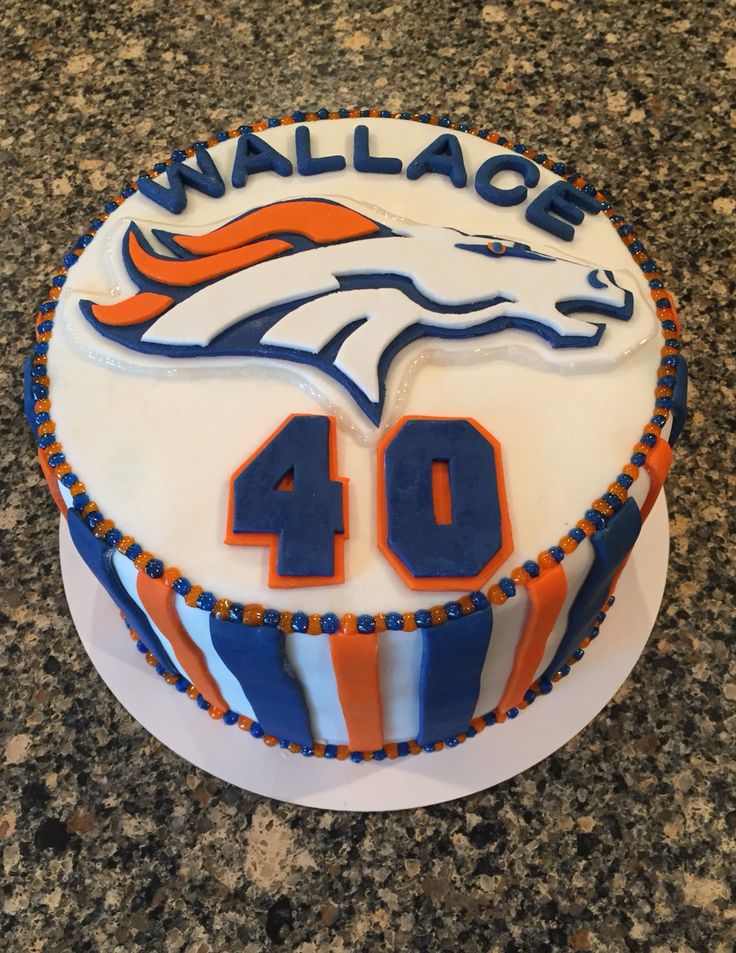 Denver Broncos Birthday Cake