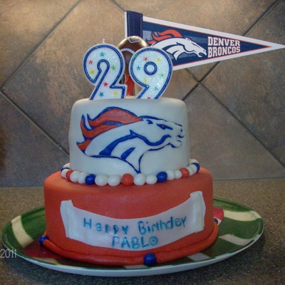 Denver Broncos Birthday Cake