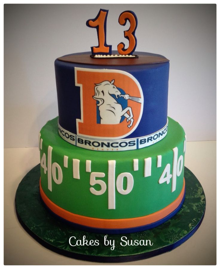 Denver Broncos Birthday Cake