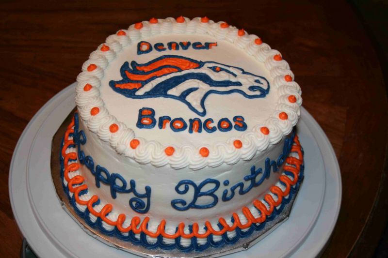 Denver Broncos Happy Birthday Cake