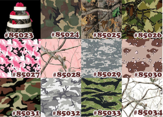 Edible Camo Sugar Sheets for Cakes