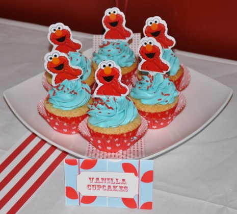 Elmo Birthday Party Cupcakes