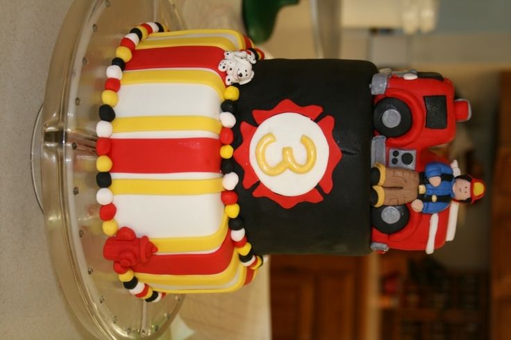 Fire Truck Birthday Cake