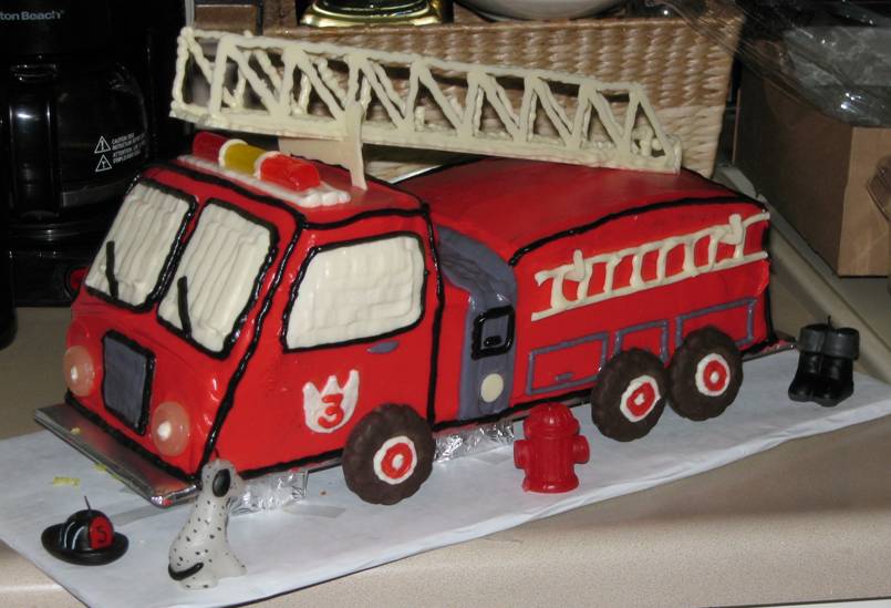 Fire Truck Cake