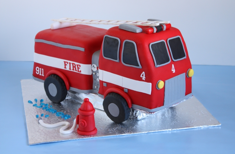 Fire Truck Cake