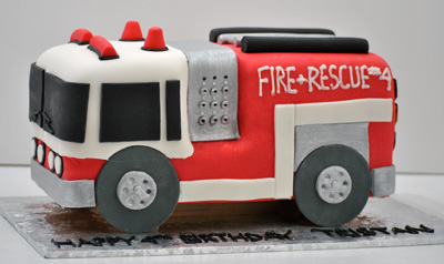 Fire Truck Cake