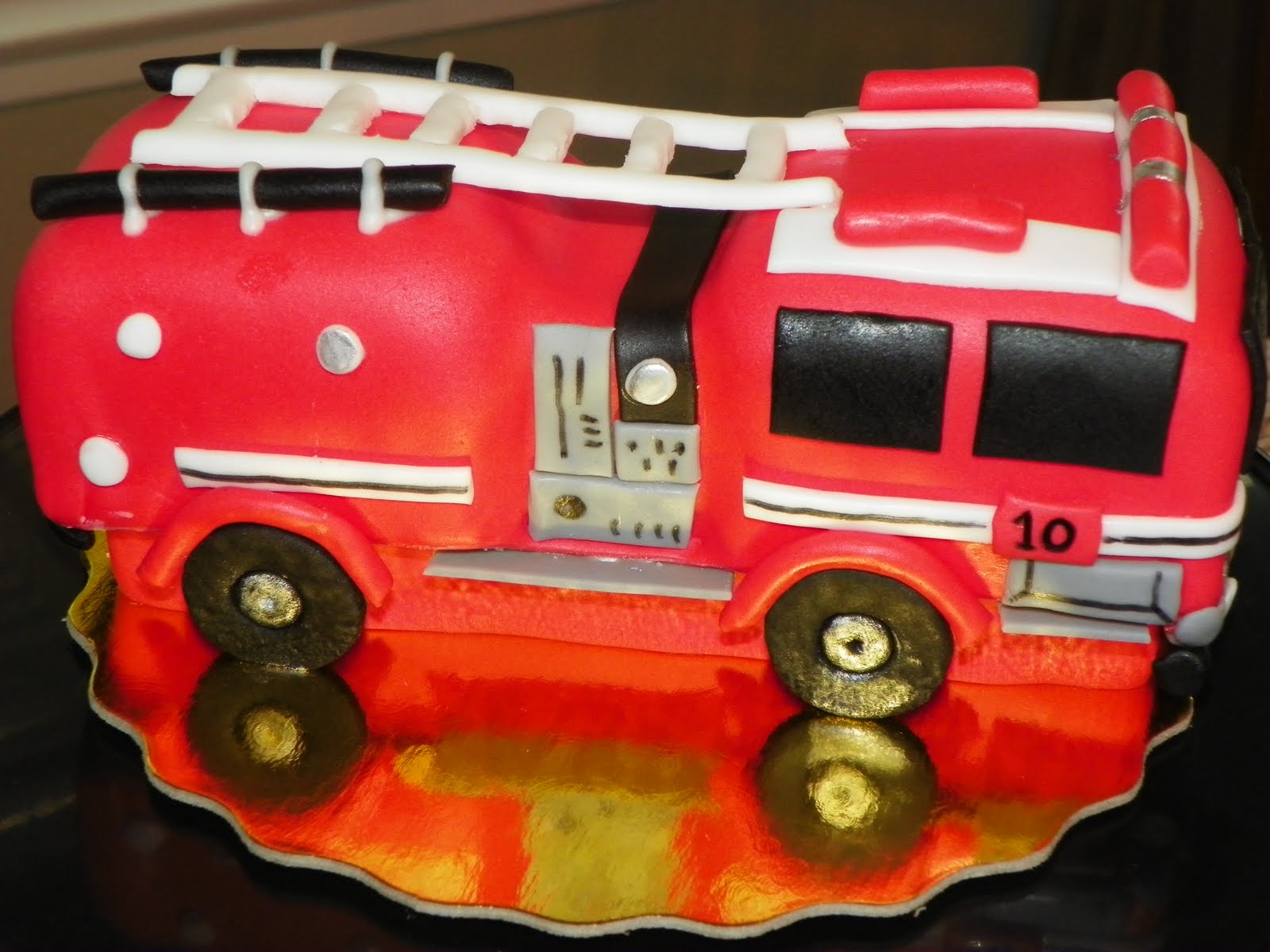 Fire Truck Grooms Cake