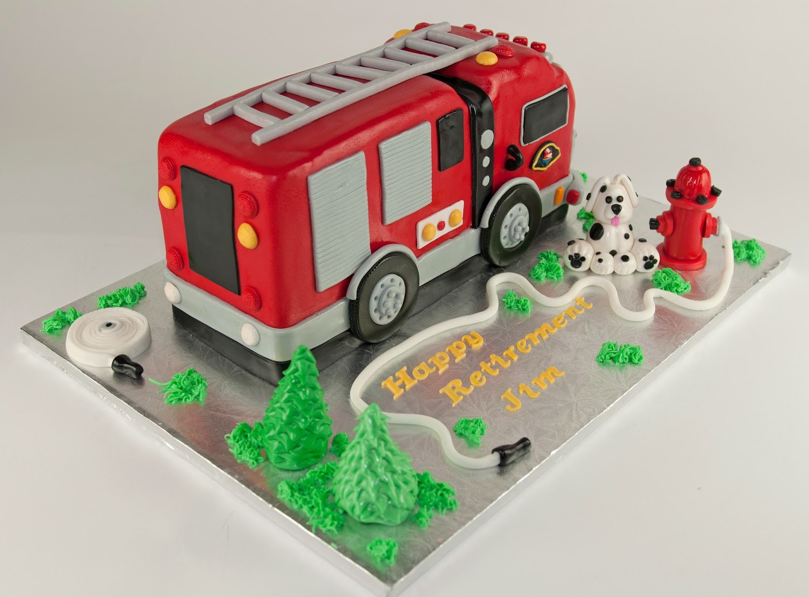 Fire Truck Retirement Cakes