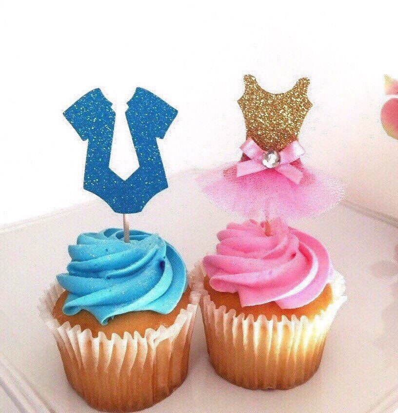 Gender Reveal Cupcake Toppers