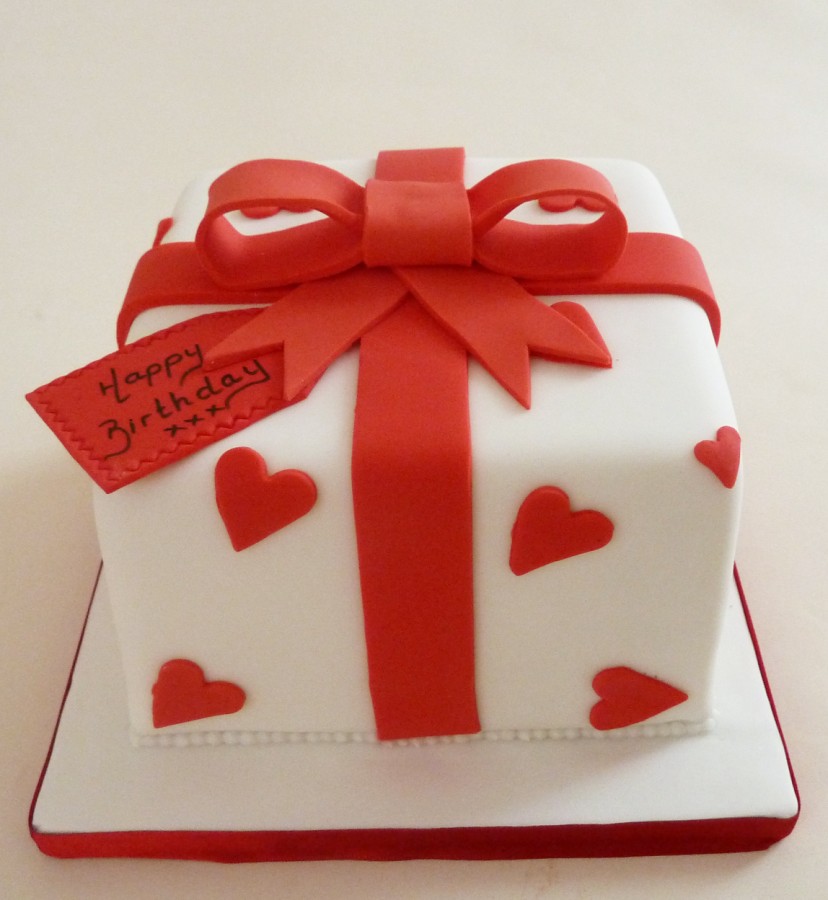 Gift Box Birthday Cake