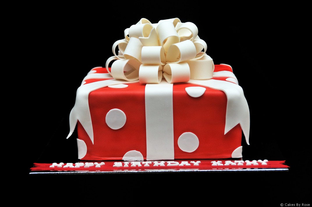 Gift Box Birthday Cake