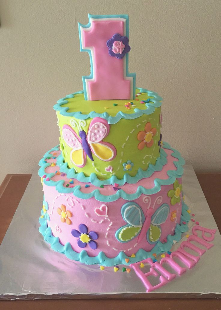 Girls 1st Birthday Cake