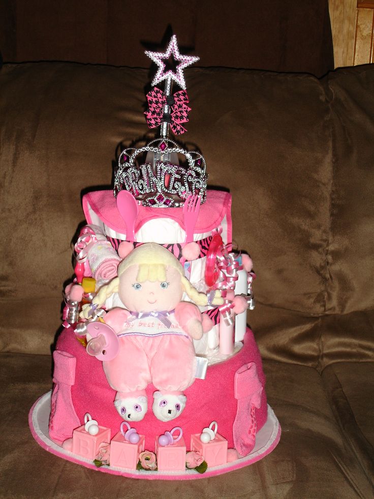 Girls Princess Diaper Cake