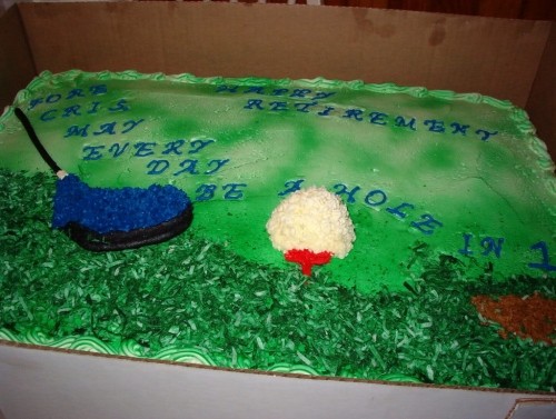 Golf Retirement Cake Sayings