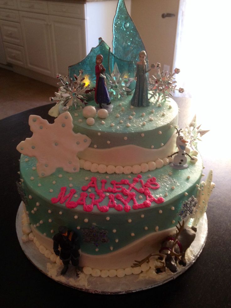 Happy Birthday Frozen Cake