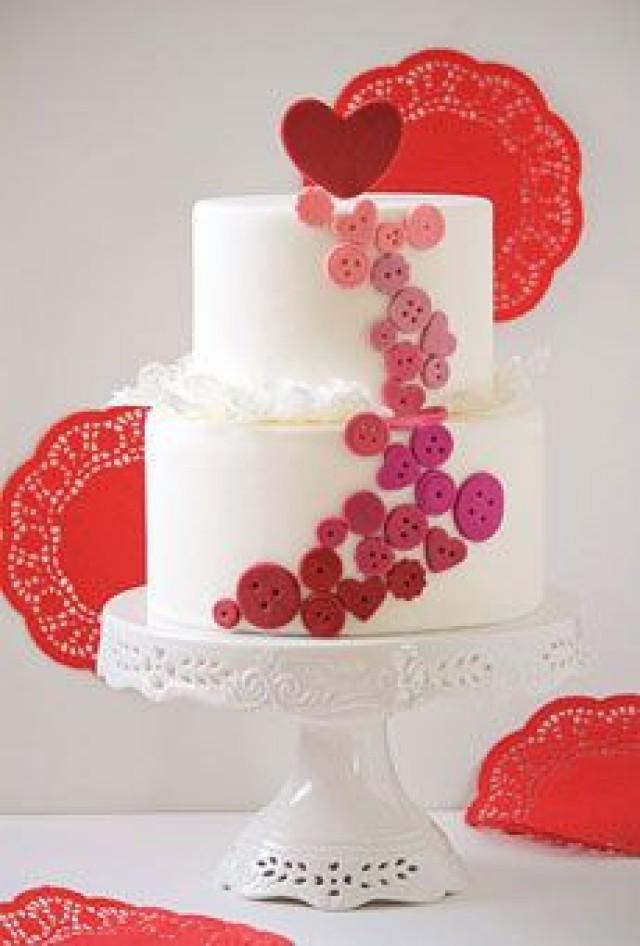 Heart Themed Wedding Cake