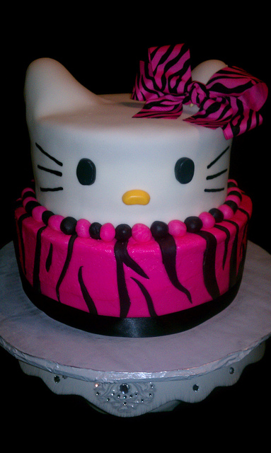 Hello Kitty Zebra Birthday Cakes