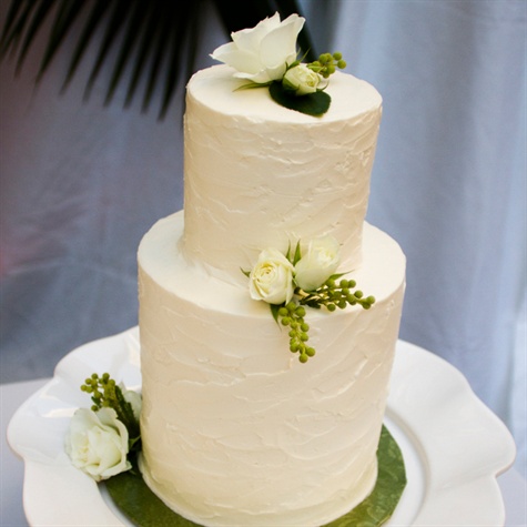 Ivory Buttercream Wedding Cake