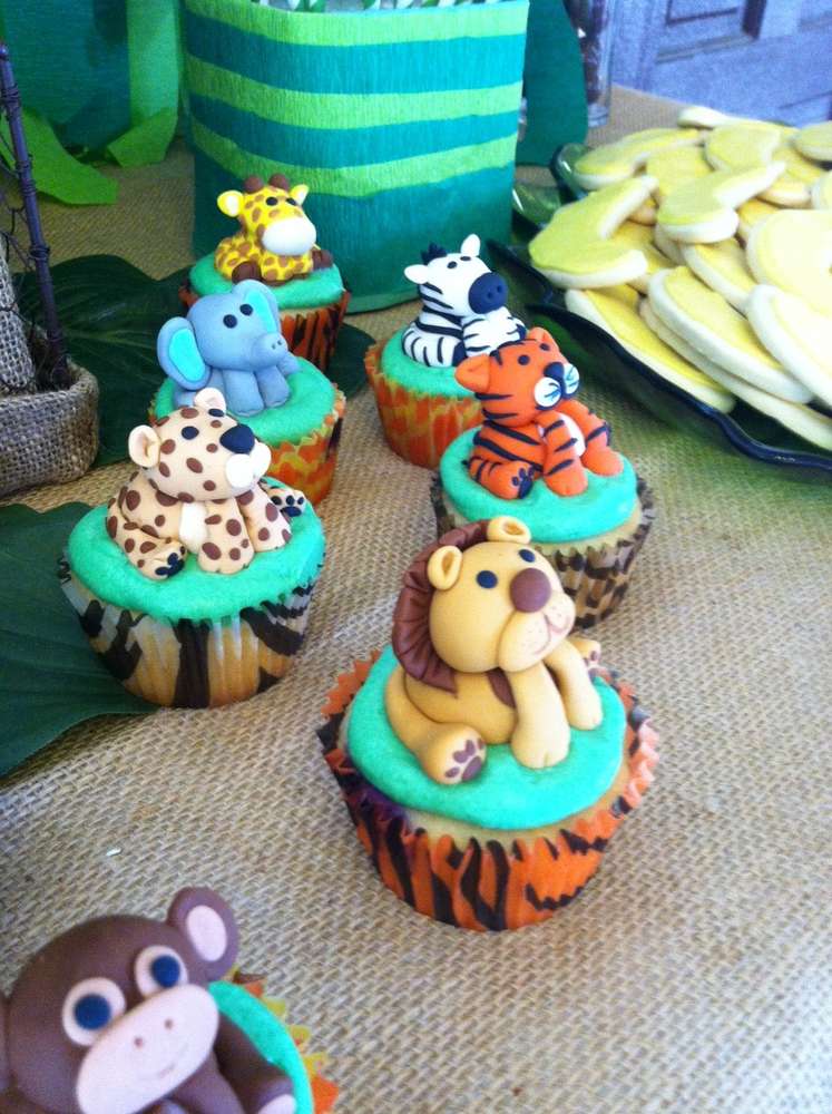 Jungle Safari Baby Shower Cupcakes