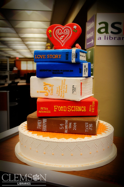 Library Birthday Book Cake