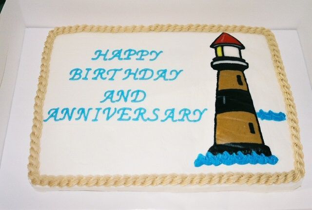 Lighthouse Sheet Cake