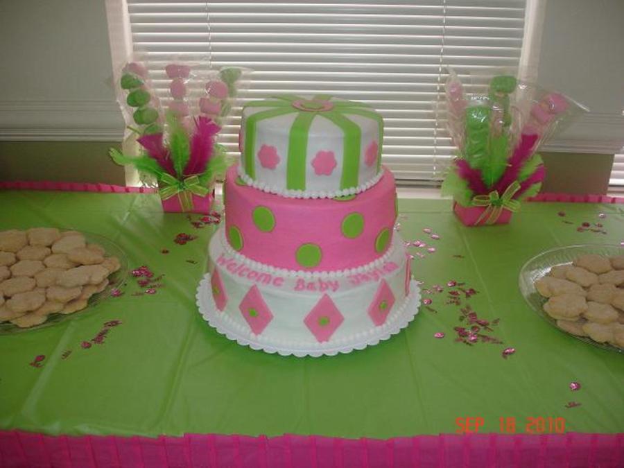 Lime Green and Pink Baby Shower