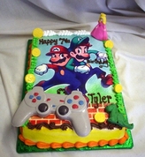 Mario and Luigi Birthday Cake