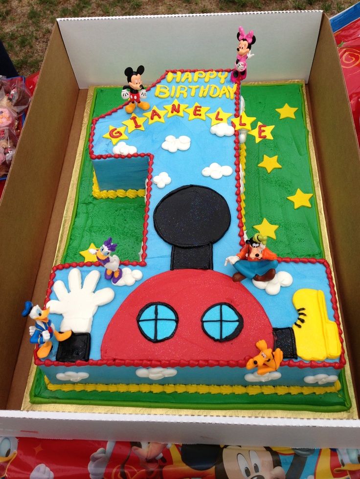 Ccizoepoetry Birthday Cake Mickey Mouse 1st Birthday Cake For Boy