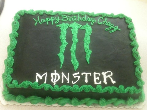 Monster Energy Drink Birthday Cake