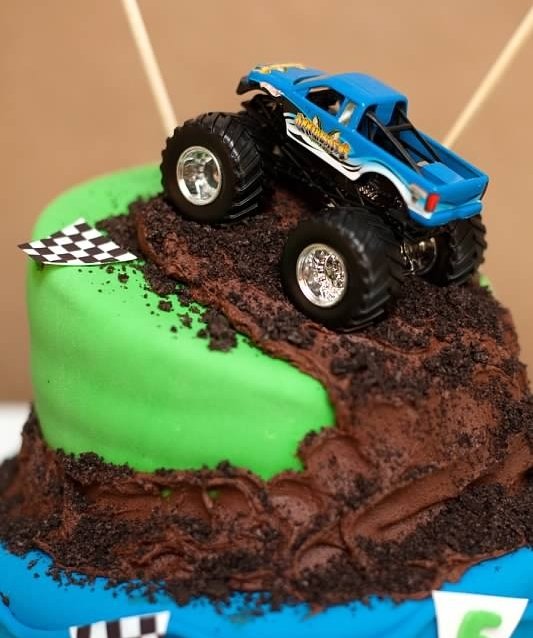 Monster Truck Birthday Cake