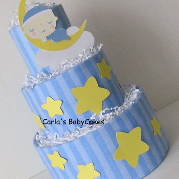 Moon and Stars Baby Shower Cake