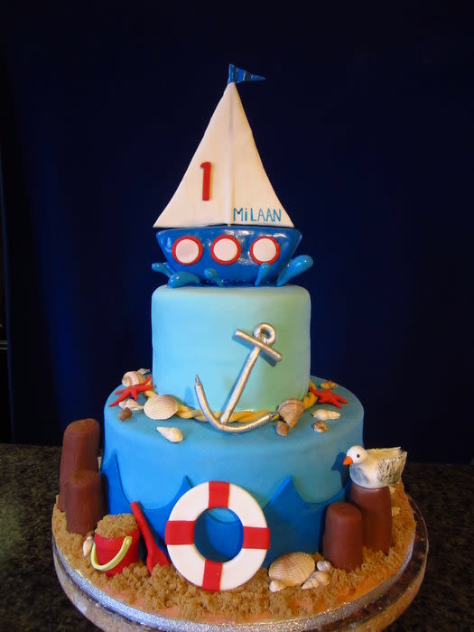 Nautical 1st Birthday Cake