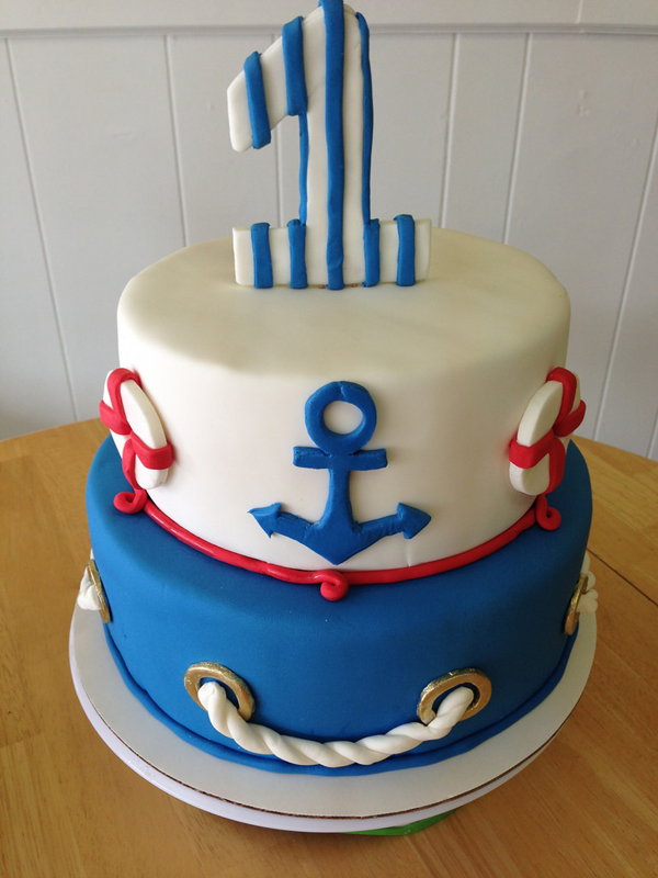 Nautical 1st Birthday Cake