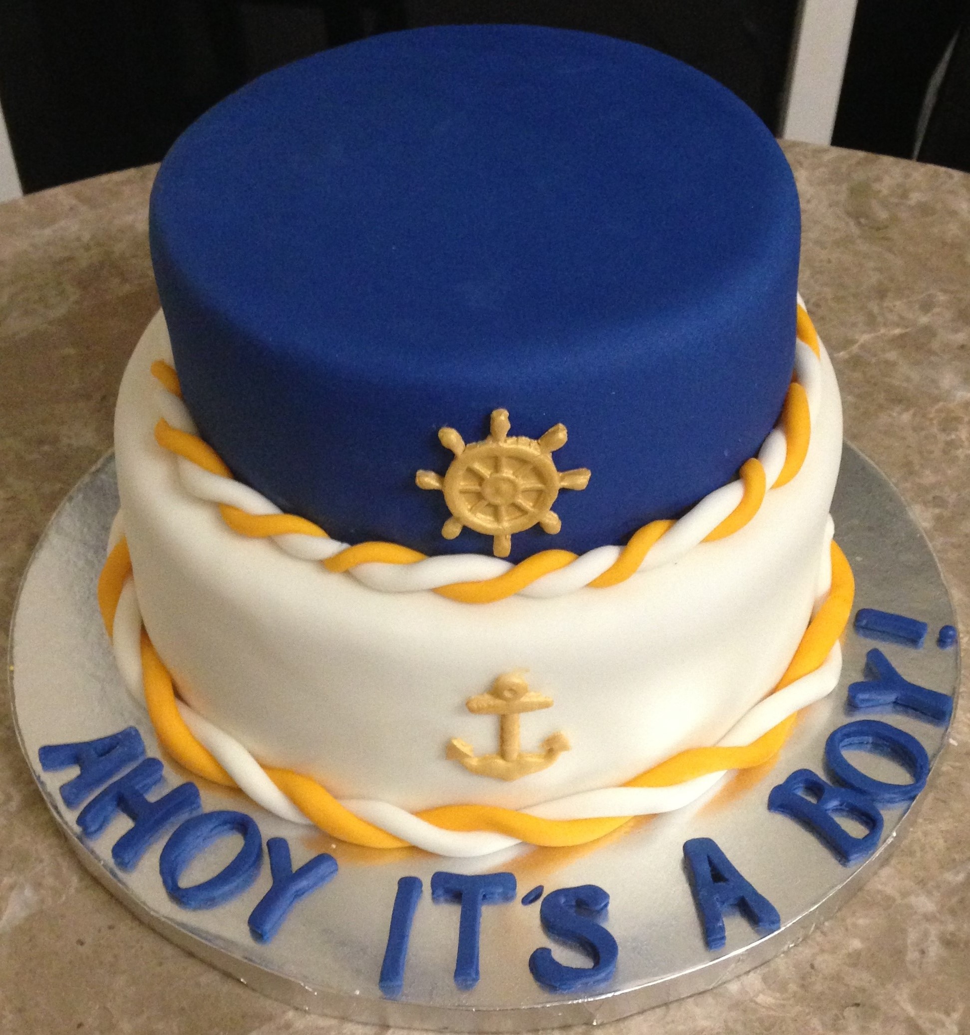 Nautical Baby Shower Cake