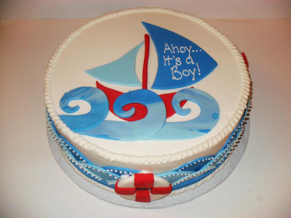 Nautical Baby Shower Cake