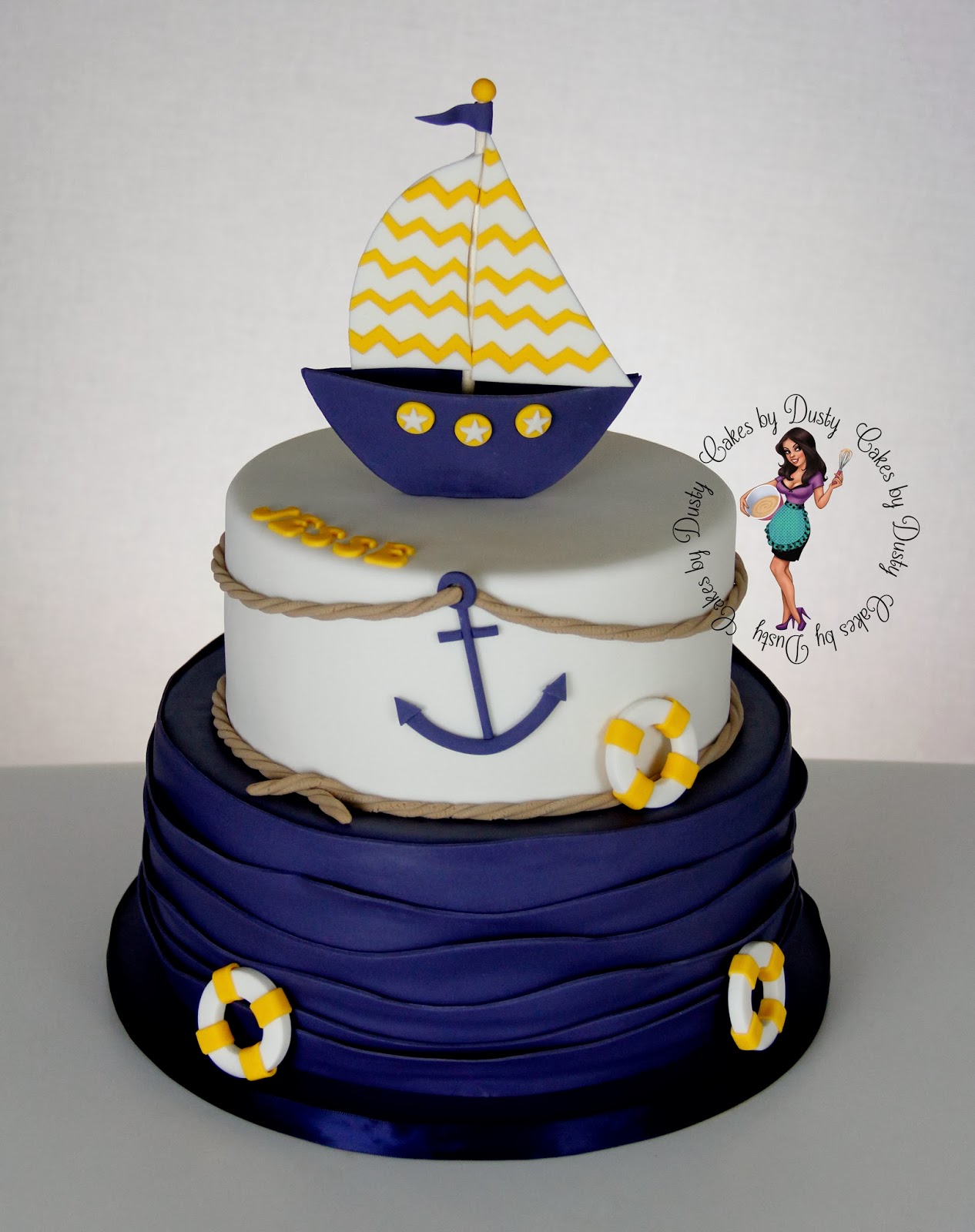 Nautical Baby Shower Fondant Cakes