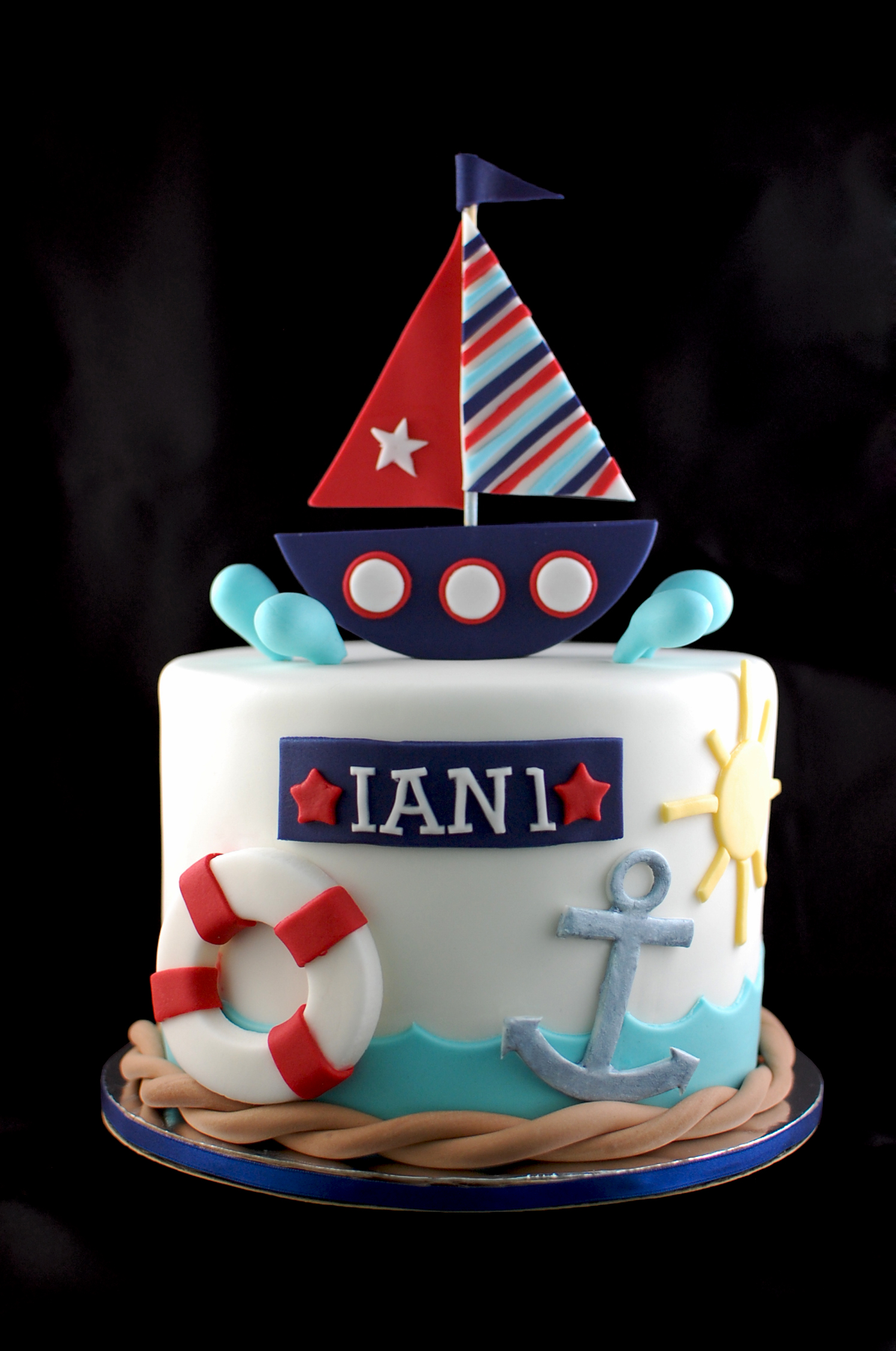 13 Photos of Nautical Themed 1st Birthday Cakes