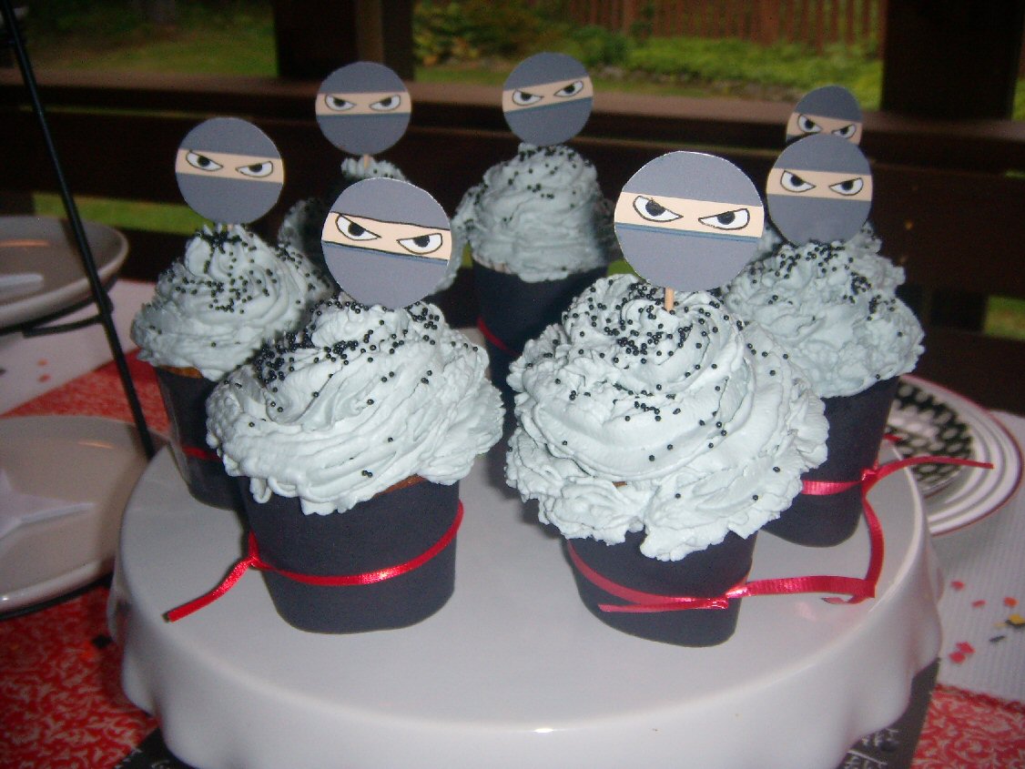 Ninja Birthday Cupcakes