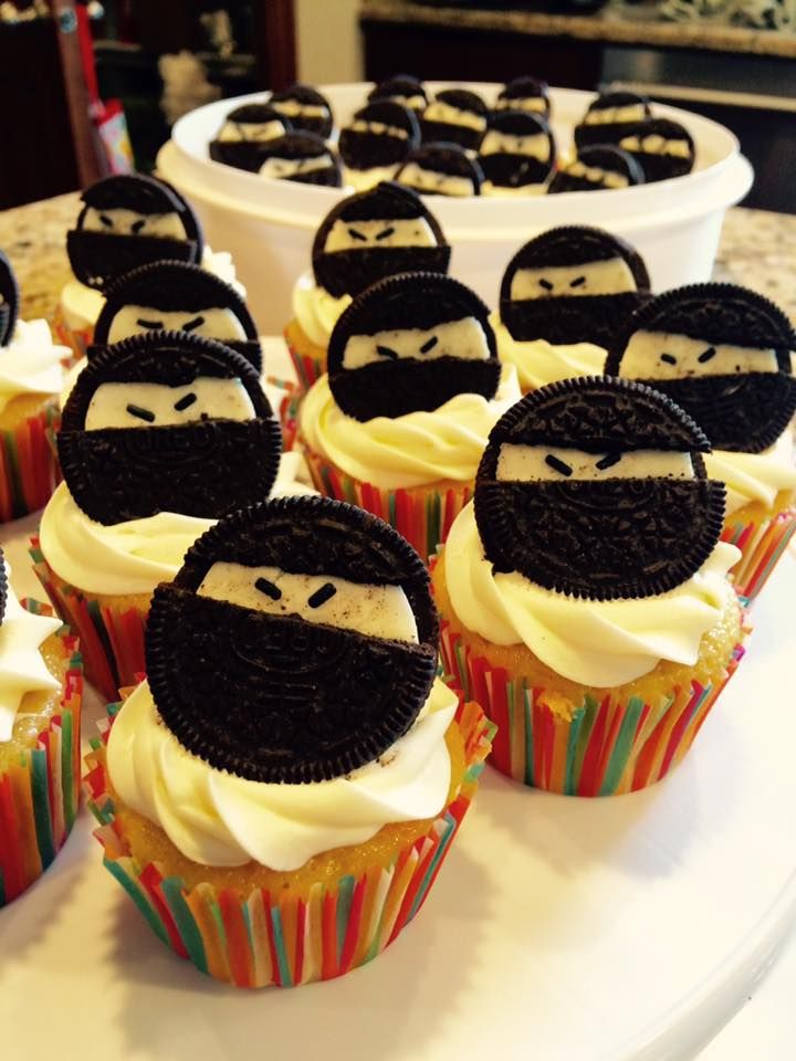 Ninja Birthday Party Cupcakes