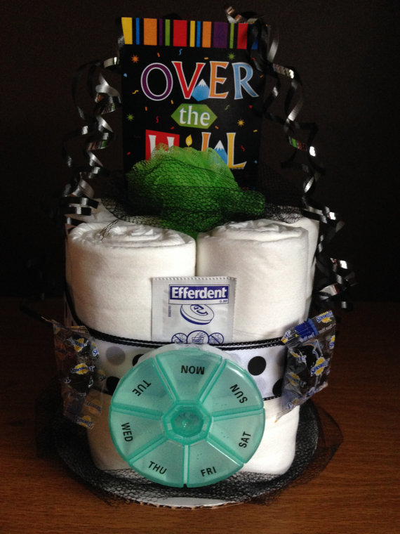 Over the Hill Diaper Cake for Party