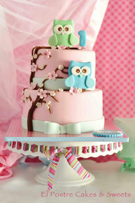 Owl Birthday Cake