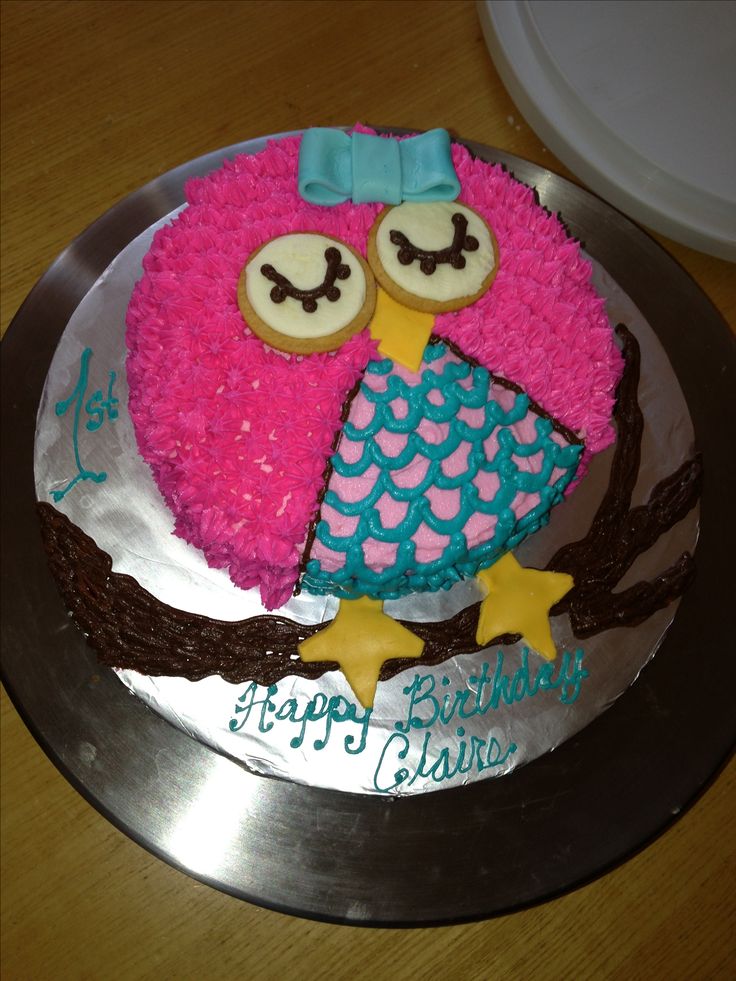 Owl Birthday Cake