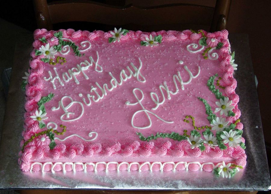 Pink Buttercream Birthday Cakes