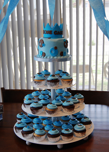 Prince Baby Shower Cake and Cupcakes