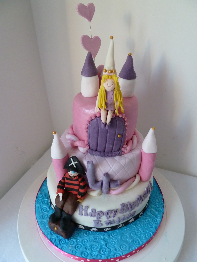 Princess and Pirates Birthday Cake