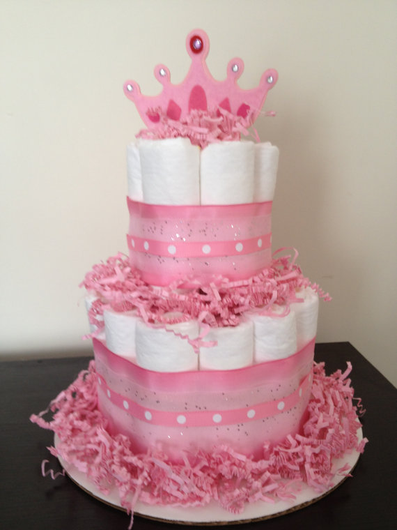 10 Photos of Princess Diaper Cakes For Girls