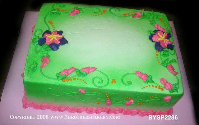 Purple and Green Cake Sheet