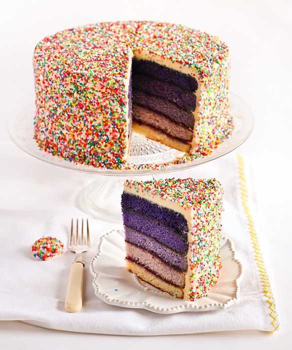 Purple Ombre Birthday Cake Sprinkles