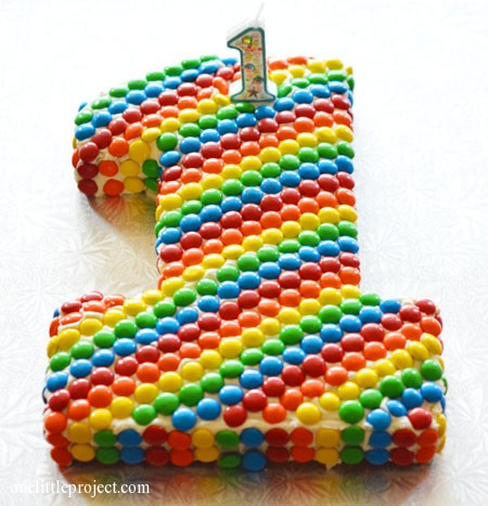 Rainbow First Birthday Cake